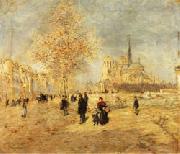 Jean-Francois Raffaelli Notre-Dame de Paris china oil painting reproduction